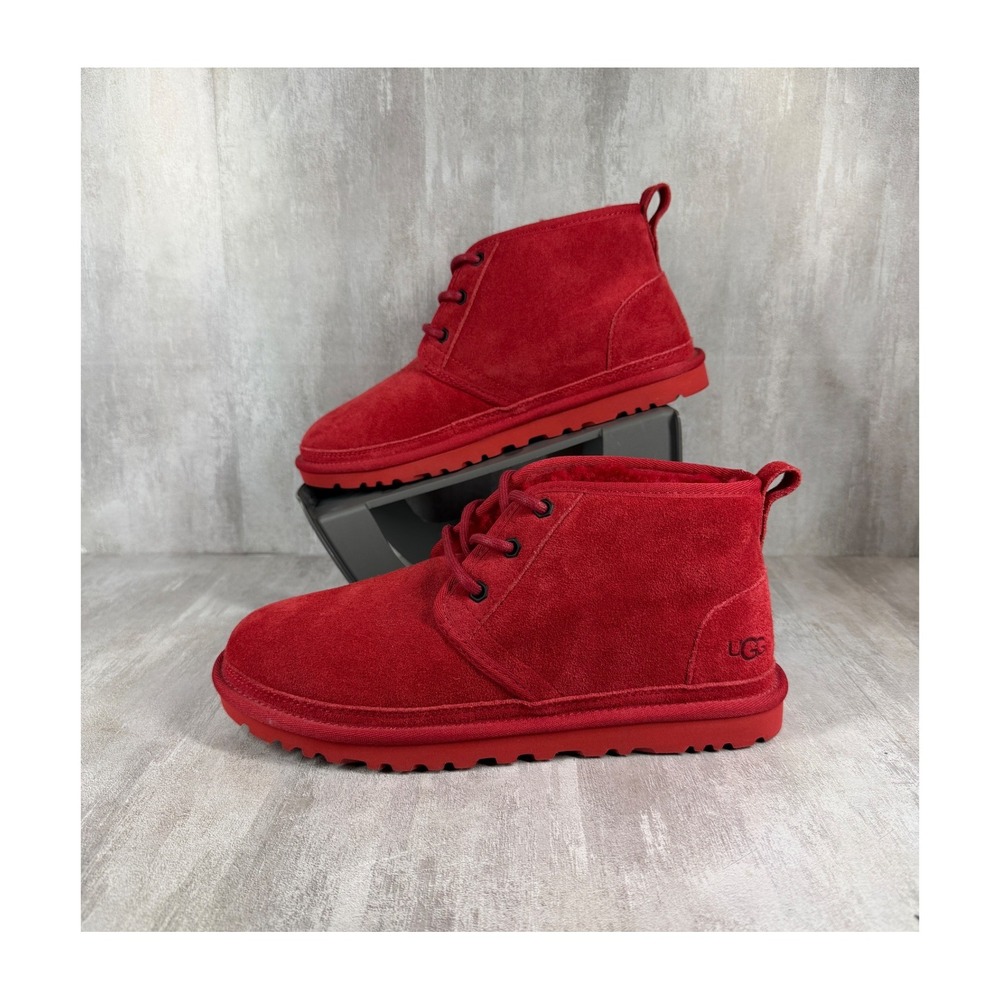 UGG Neumel Red Suede Lace Up Chukka Boots 1094269 Womens 8